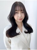 ウェーブミディアム×レイヤーカット韓国顔周り髪質改善[表参道]