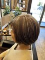 グランツ(GLANZ)&nbsp;ショートボブ&ベージュ系ハイライトカラー