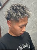 ホワイトメッシュ×パイルツイスト