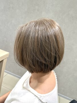 アッシュ 高幡不動店(Ash) ハイライトブリーチなし脱白髪染め白髪ぼかし髪質改善グレージュ