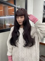 ニコ トウキョウ 渋谷(nico TOKYO)&nbsp;ダブルカラーチェリーレッドピンクブラウン韓国レイヤーロング