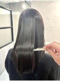 美髪縮毛矯正/艶髪ストレート/黒髪/髪質改善