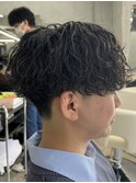 熊本波巻きツイストスパイラルメンズパーマ無造作マッシュ