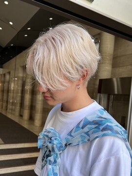 メンズ/ハイトーン/ホワイトブロンド/ダブルカラー/ケアブリーチ