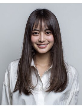 ルシードスタイル アウラ 松戸市五香(LUCIDO STYLE Aura) 小顔に見せるヘア×オリーブグレーで透明感黒髪カタログ級の艶感