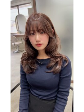 ボタン ハカタ(VOTAN hakata) 【ろみおStyle】チョコレートカラー/シースルーぱっつん/顔周り