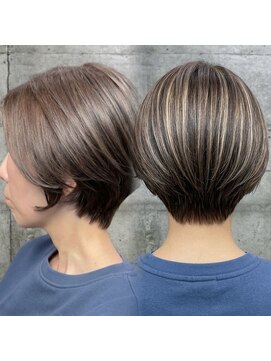 リトマス 二子玉川(litmus) 二子玉川/脱白髪染め/ハイライト/ショート/アンブレラカラー