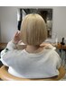 【5/1~5/31限定割】ブリーチ+透明感カラー+密度再生トリートメント¥12700