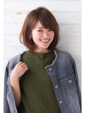 ガーデントウキョウ(GARDEN Tokyo) 】大人モーブカラー小顔ワイドバングひし形ボブ【KOMAKI】