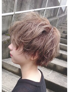 ミアロ 泉中央店(miaro) 【透明感★ヌーディーベージュ×ミニマムマッシュ】