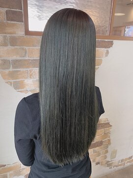 アドラーブル 万代店 (adorable) 【adorable】さら艶ストレート☆モテ髪グレージュグラデーション