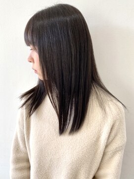 フォーク FOLK 【FOLK】暗くても透けるダークグレージュ☆似合わせストレート♪