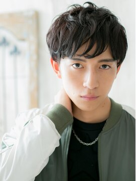 メンズヘア ビーセカンド 草加店(MENS HAIR B-2) 重めランダムパーマニュアンスマッシュパーマQ