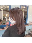 パープルグレージュハイライト