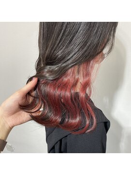 イオエ 岡本(ioe) イメチェン/フルバング/似合わせ/レッドブラウン/デジタルパーマ