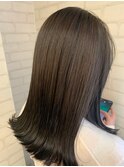 切りっぱなし　艶髪　透明感　アッシュグレー＠田代4/14