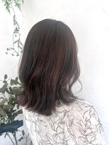 トレヘアー(tRe hair) 韓国風くびれヘア　ミディアムヘア　グレージュカラー