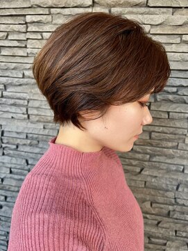 ハイバレーヘアーメゾン(HIGH VALLEY HAIRMAISON) ハンサムショート透明感カラーチョコレートカラーショートボブ