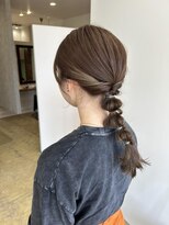 ニド(2do)&nbsp;オリーブベージュでカジュアル編みおろし