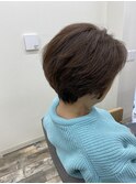 ショートレイヤー×オーガニックグレイカラー【呉/広島】