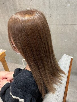 エヌアンドエー 草加店(N&A) さら艶ストレート×髪質改善ケア＃1 Wカラー/ハイライト