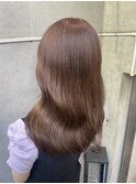 【切りっぱなしボブ/エアリーロング/美髪/ピンクブラウン/渋谷】