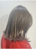 ミルクティーベージュダブルカラーケアブリーチ韓国風レイヤー
