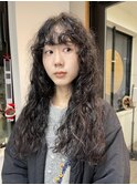 ロングパーマ/大きめハードパーマ/黒髪パーマ/パーマ女子