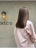 グレージュ×ロング