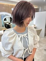 ネモネ バイ ミリー 梅田茶屋町(nemone by milly)&nbsp;パープルアッシュカラー×ボブ