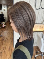 ロイズ ヘアデザイン アンド スパ(LOES) コントラストハイライト×白髪ぼかしハイライトカラー