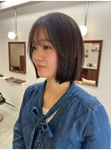 【Look at】レイヤーボブ似合わせカット着物ヘアダークアッシュ