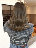 秋冬ターコイズグレーカラー♪ゆるふわ波ウエーブ♪