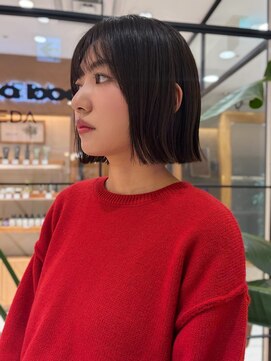 ピークアブー アヴェダ 池袋東武(PEEK-A-BOO AVEDA) タッセルボブ（切っぱなしボブ）