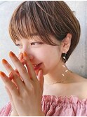 小顔 ひし形シルエットショートボブ/横浜髪質改善