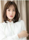 ダークアッシュブラウン大人美人コテ巻き風パーマX上尾30代40代
