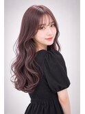三好市美容室 ラベンダーピンク韓国風ロング