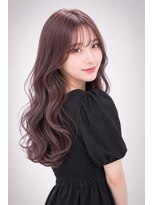 エートス(ethos)&nbsp;三好市美容室 ラベンダーピンク韓国風ロング
