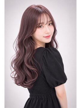 エートス(ethos) 三好市美容室 ラベンダーピンク韓国風ロング