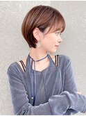 ハンサムショート/丸みショートボブ/20代30代40代50代/顔周り