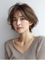 Heart's美人設計と白髪ぼかし専門店 青山表参道店 脱白髪染め/ショートヘア【ハーツ】&nbsp;白髪ぼかし脱白髪染め似合わせショートボブ40代50代60代