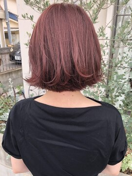 モカ ヘアーデザイン(moca HAIR DESIGN) 【moca HAIR DESIGN】ラベンダーピンクのボブ