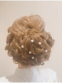 パールを使ったヘアアレンジ