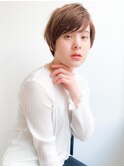 【yuka】フォギーベージュブラウンショート