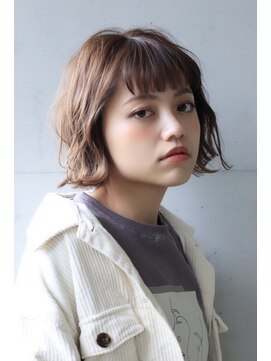 アンドヘアー 西葛西(&-HAIR) 切りっぱなしボブ×ワイドバング