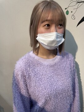 ヘアアンドスペース ベロン(hair&space velon) ミルクティーカラー