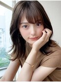 大人かわいい似合わせカット/こなれミディ/美髪/くびれヘア/新宿