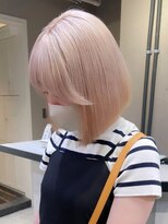 ベレーザ 渋谷(BELEZA)&nbsp;ba1196ハイトーンホワイトミルクティー金髪ボブロブヘアボブルフ