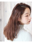 ▼ケアカラー/髪質改善/小顔/ピンクベージュ/ブリーチなし