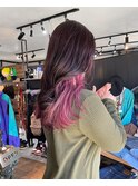 レイヤーカット×インナーカラー